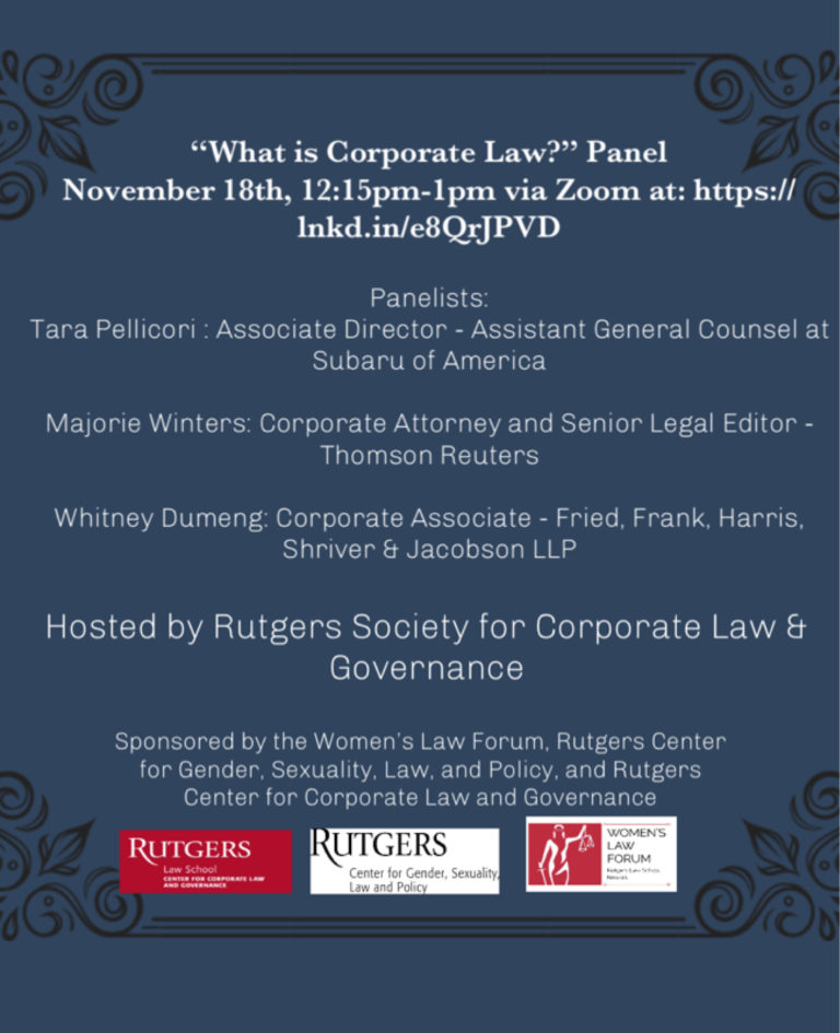 what-is-corporate-law-2021-flyer-w-zoom-link-rutgers-center-for-gender-sexuality-law-and